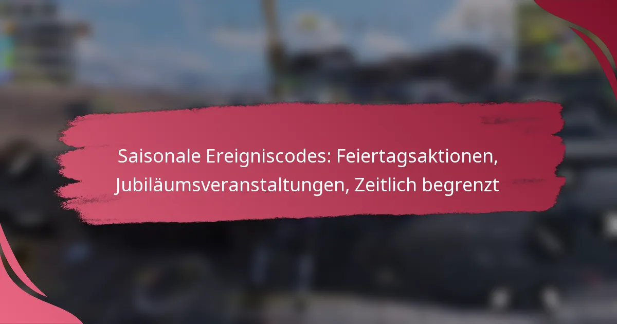 Saisonale Ereigniscodes: Feiertagsaktionen, Jubiläumsveranstaltungen, Zeitlich begrenzt